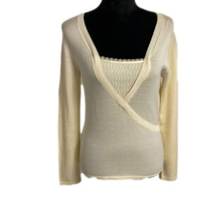 RENA Rowan cream colored sweater Size S